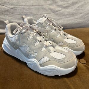 Nike White and Cream Athletic Shoes